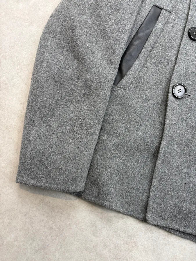 SS2013 Jil Sander Grey Wool Peacoat Caban XxkhCyw 7