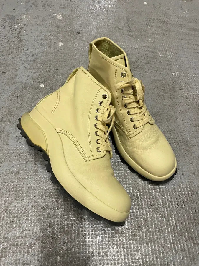 Jil Sander Ivory Ankle Boots lAvSZgn 4