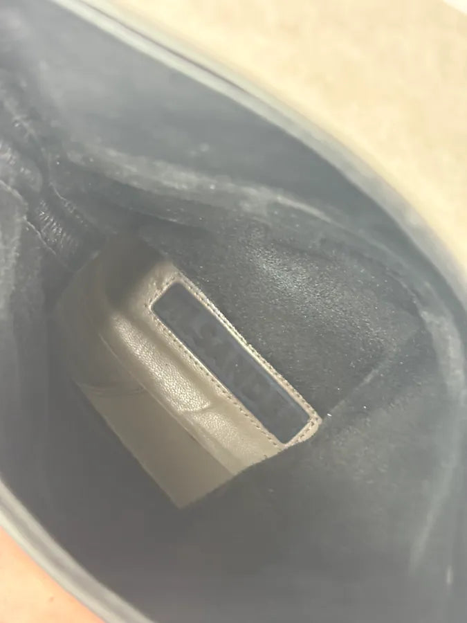 Jil Sander Mid Calf Leather Black Ankle Boots RZqvUGU 5