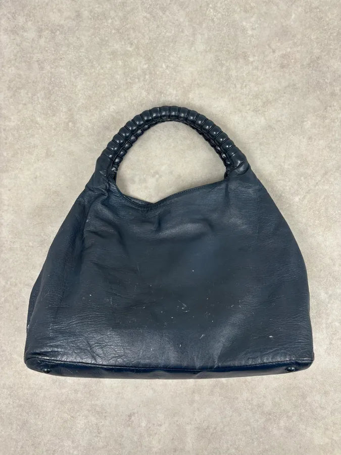 Jil Sander Navy Leather Hobo Bag with Wrapped Handle AdmkOPd 4