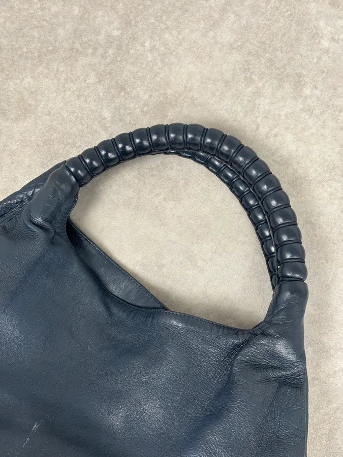Jil Sander Navy Leather Hobo Bag with Wrapped Handle AdmkOPd 10