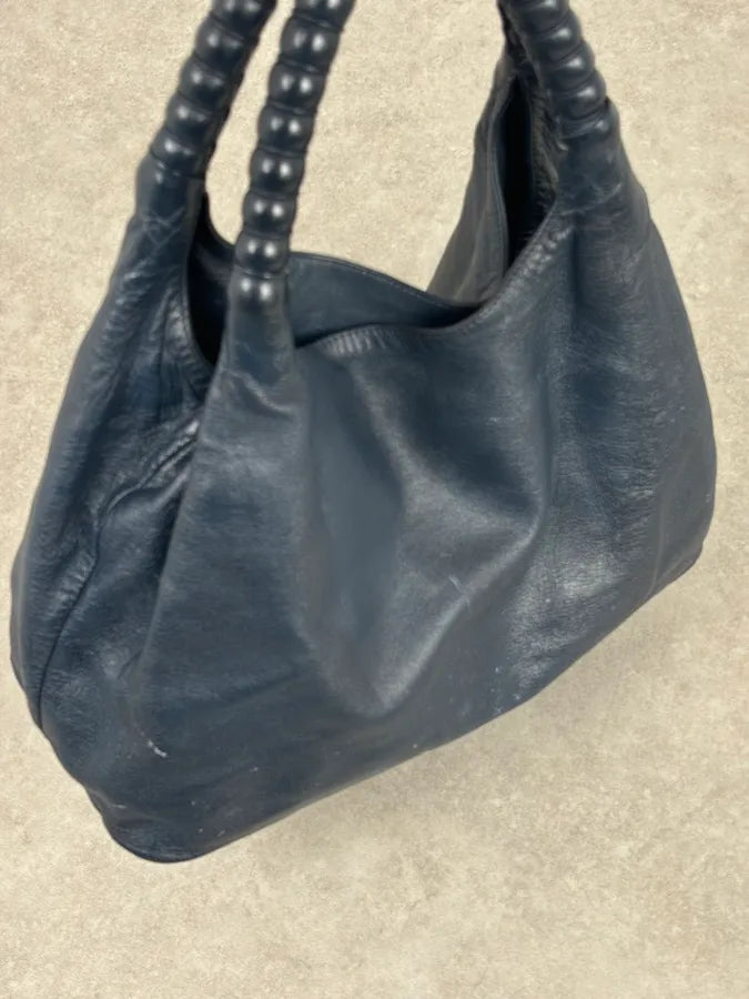 Jil Sander Navy Leather Hobo Bag with Wrapped Handle AdmkOPd 7