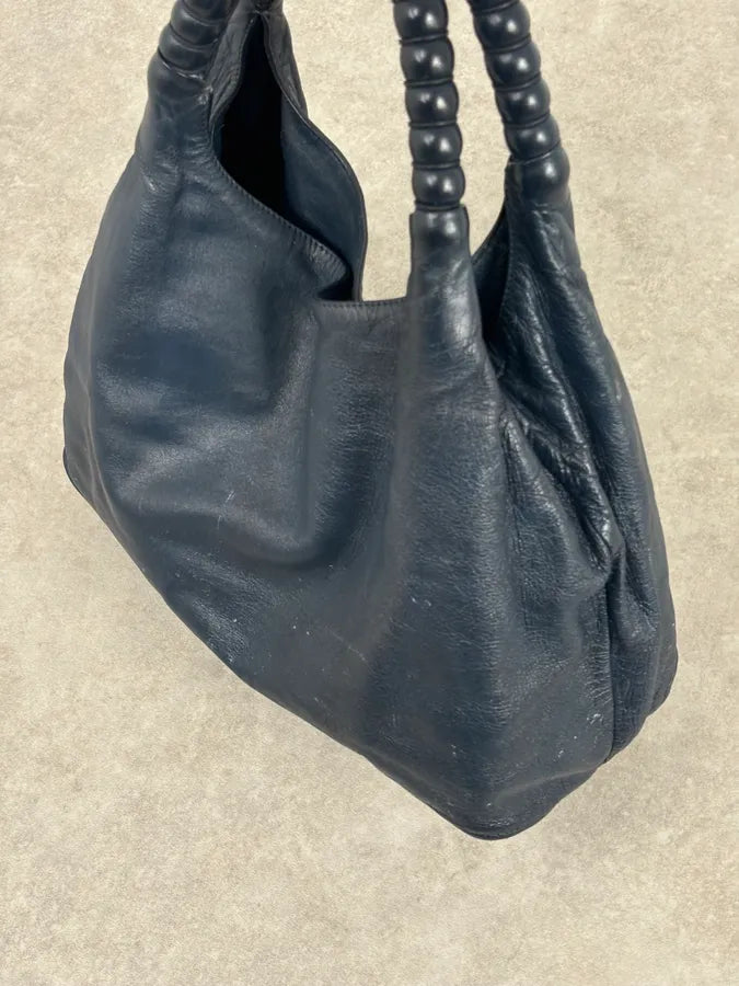 Jil Sander Navy Leather Hobo Bag with Wrapped Handle AdmkOPd 8