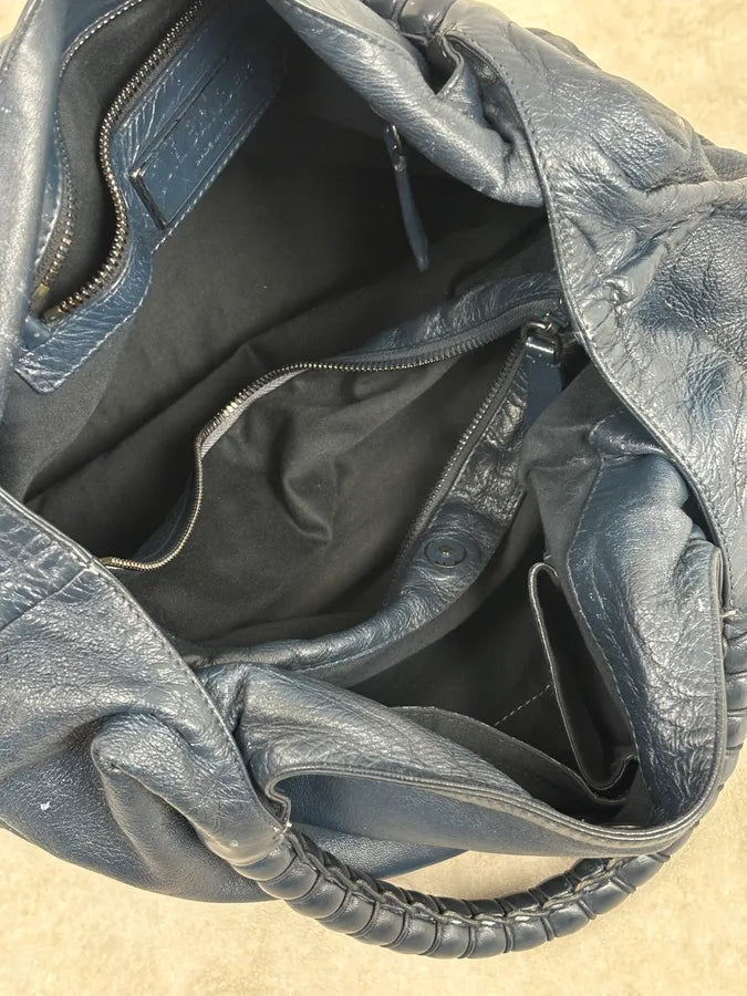 Jil Sander Navy Leather Hobo Bag with Wrapped Handle AdmkOPd 12