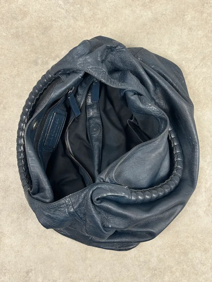 Jil Sander Navy Leather Hobo Bag with Wrapped Handle AdmkOPd 11