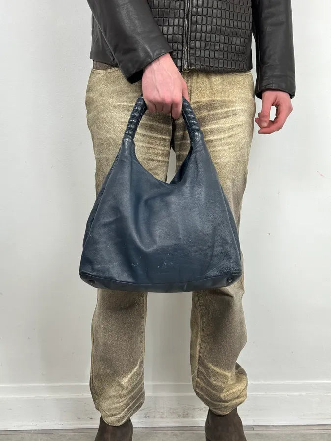Jil Sander Navy Leather Hobo Bag with Wrapped Handle AdmkOPd 1