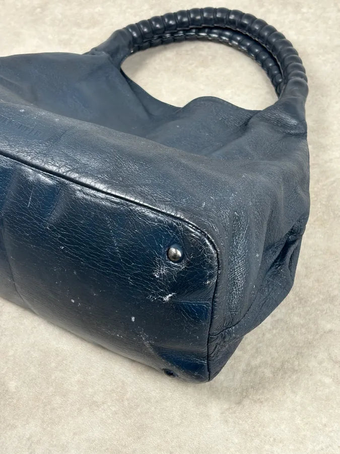 Jil Sander Navy Leather Hobo Bag with Wrapped Handle AdmkOPd 5