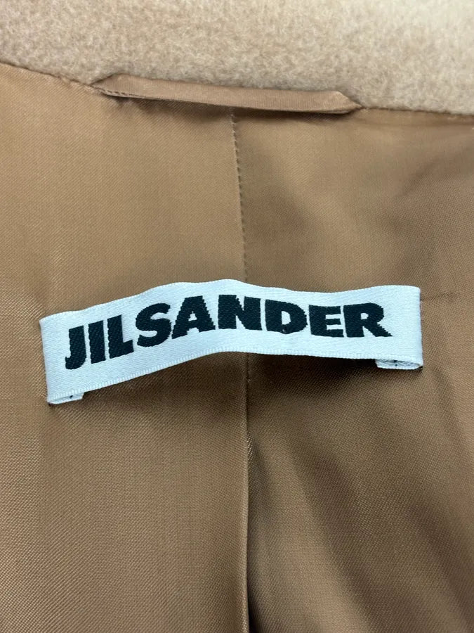 2000s Jil Sander Beige Long Minimalist Coat jvhCLWy 8