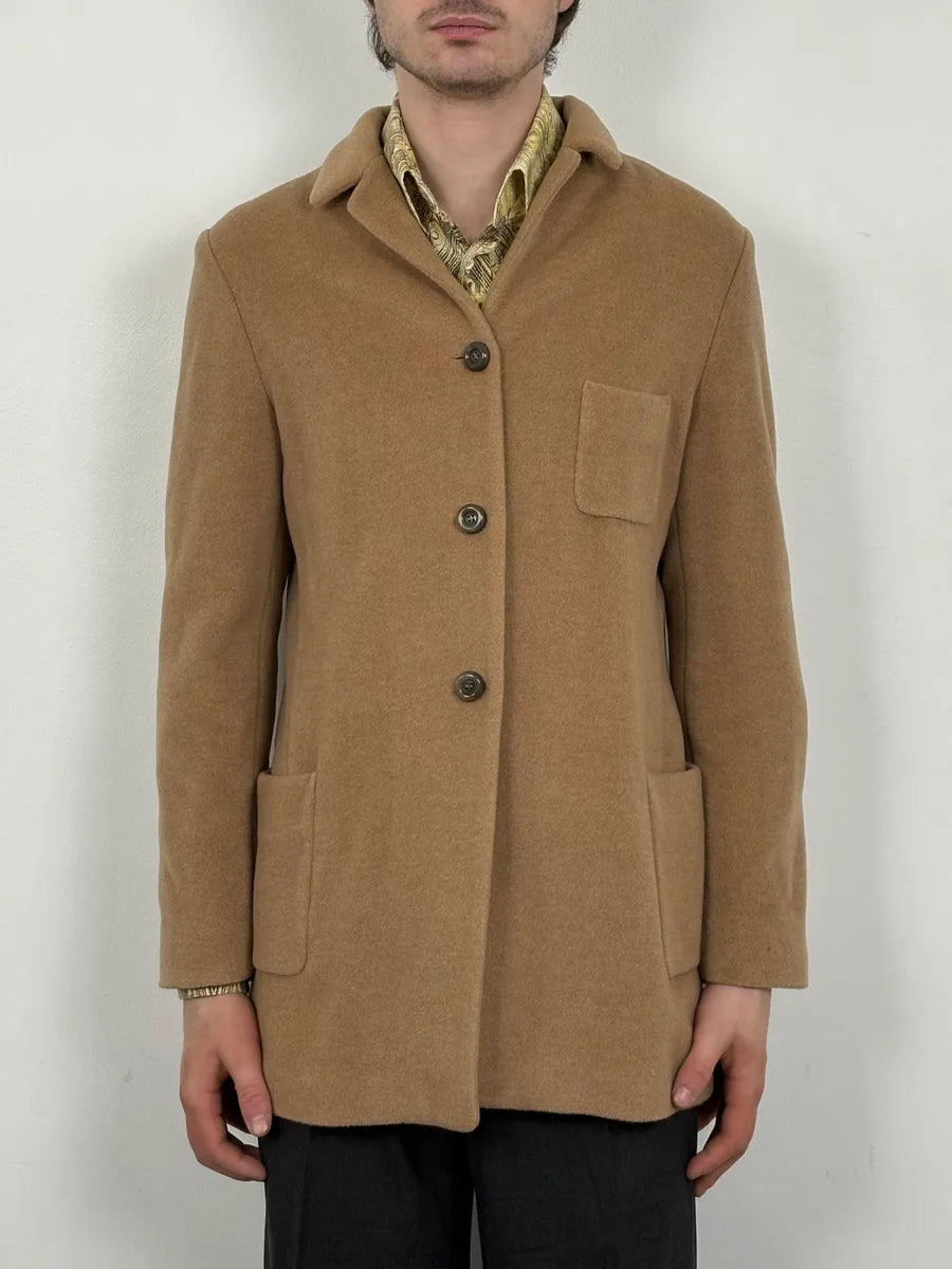 2000s Jil Sander Beige Long Minimalist Coat jvhCLWy 1