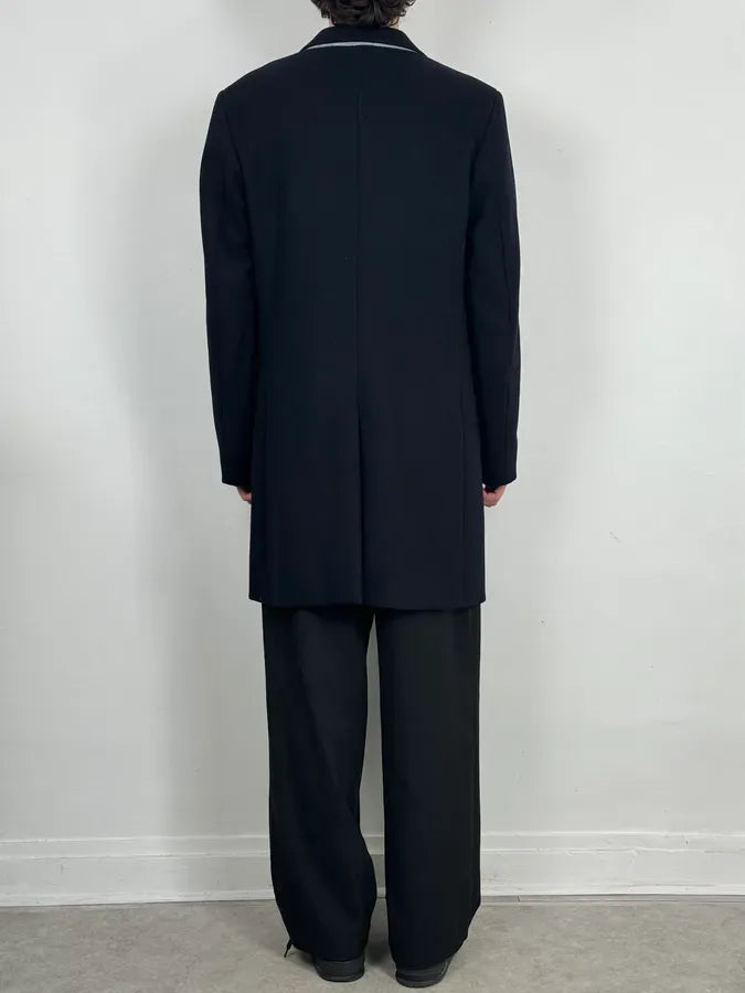 Jil Sander Navy Wool Long Coat wtlyxzU 2