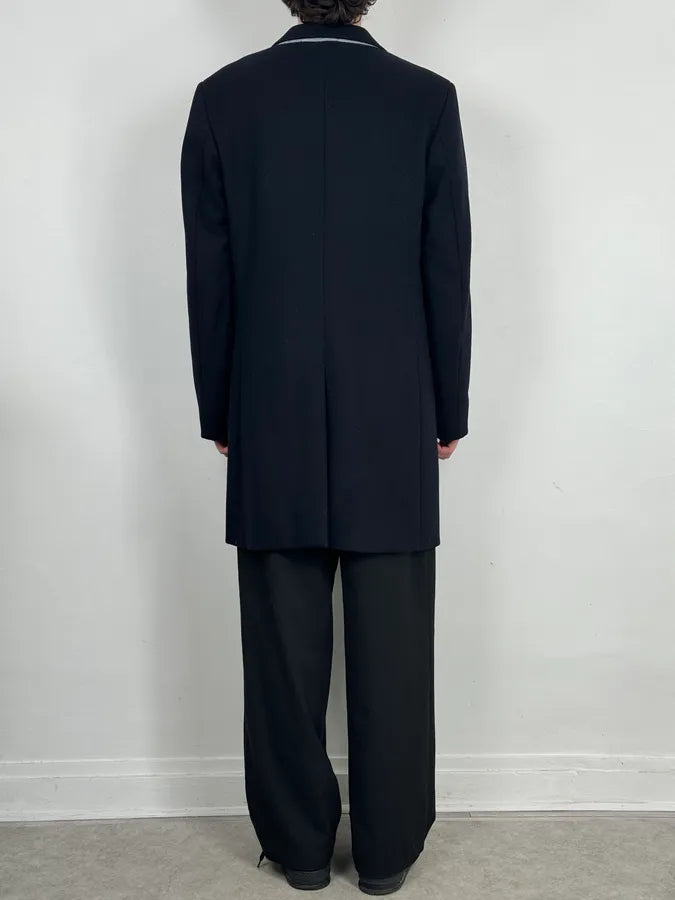 Jil Sander Navy Wool Long Coat wtlyxzU 2