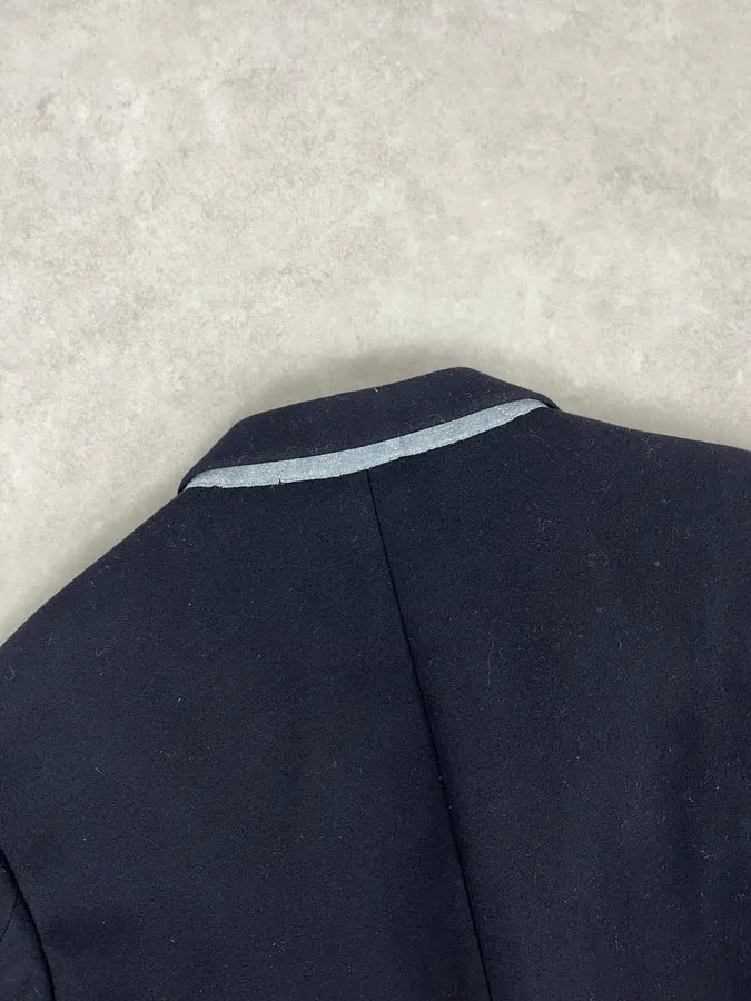 Jil Sander Navy Wool Long Coat wtlyxzU 6