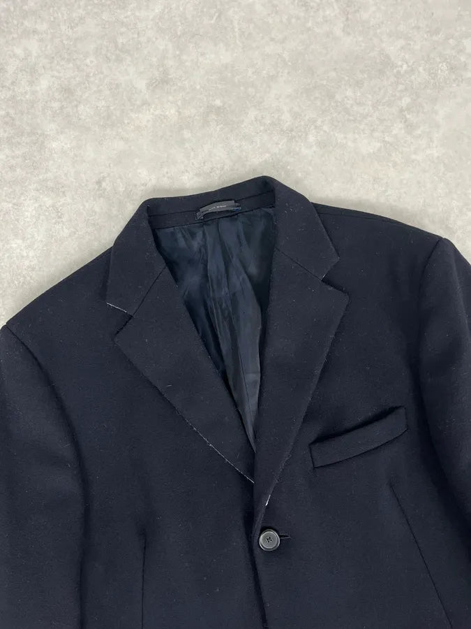 Jil Sander Navy Wool Long Coat wtlyxzU 4
