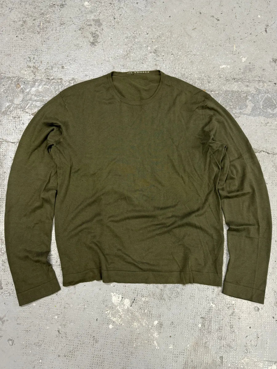 Jil Sander Olive Green Longsleeves qHzhcHe 0