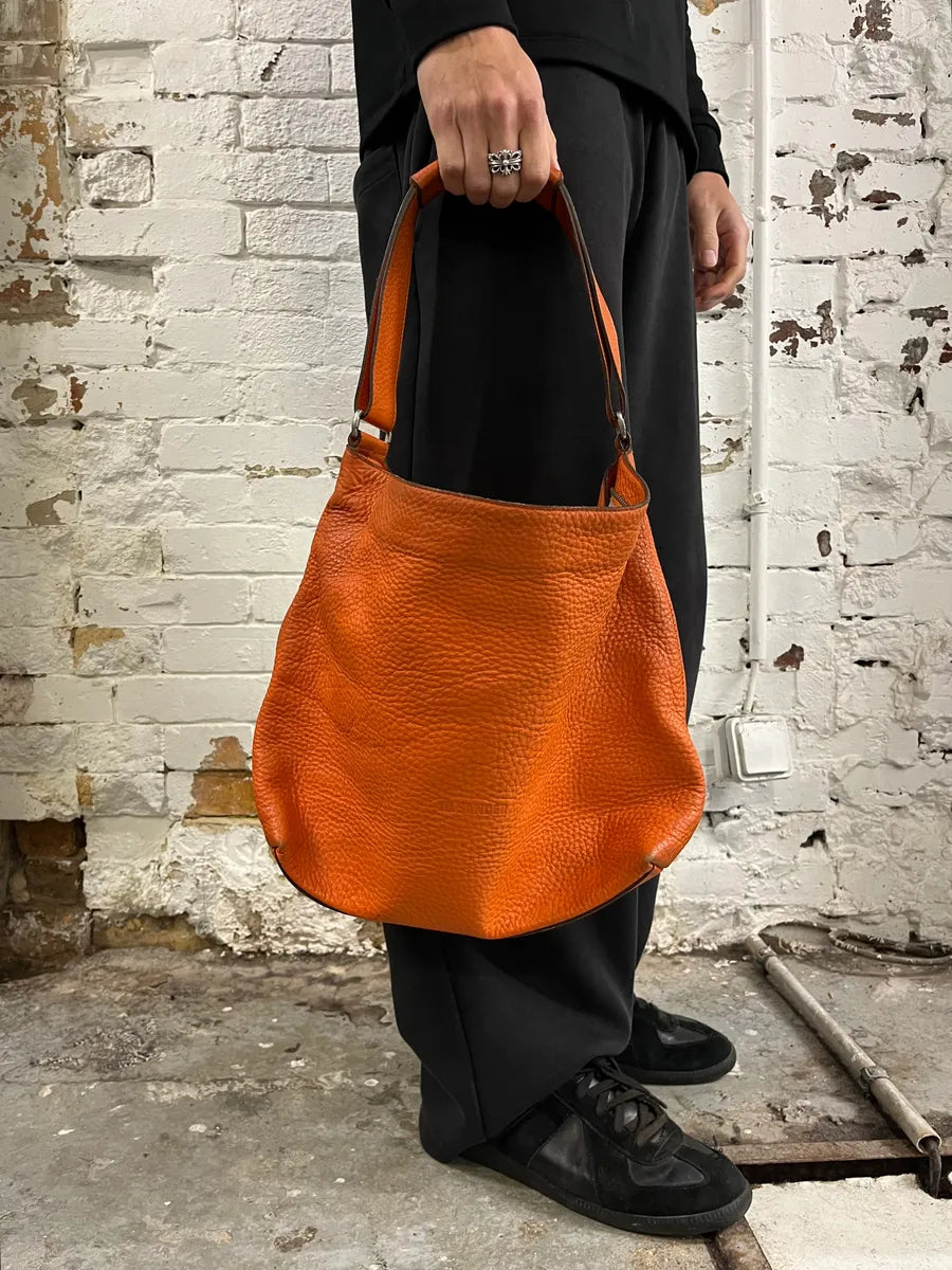 Jil Sander Orange Handle Leather Bag WDbLEru 1