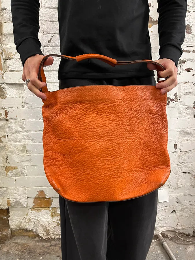 Jil Sander Orange Handle Leather Bag WDbLEru 2