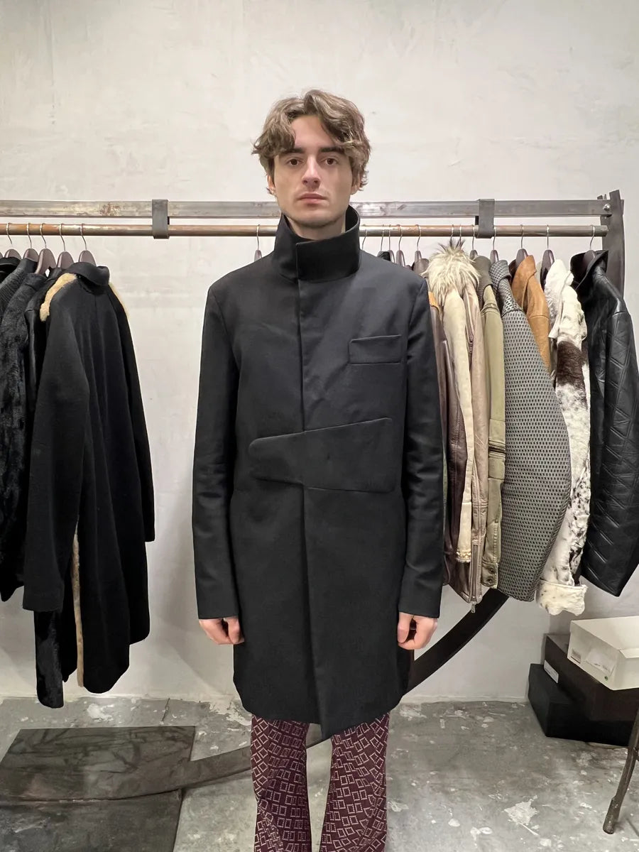 AW2010 Jil Sander Picasso Obscure Long Asymmetrical Jacket by Raf Simons (M) vlxkXFC 2