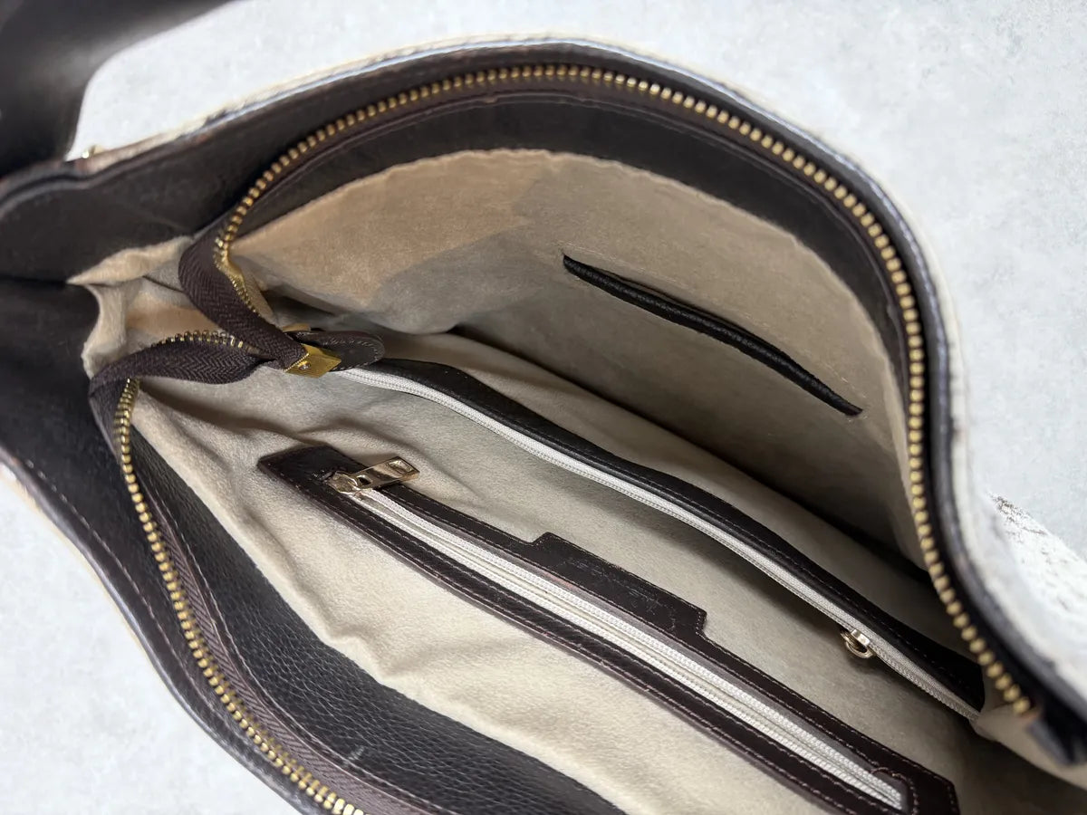 Jil Sander Pony Hair Brown Cow Print Handle Bag gZJuxAl 10