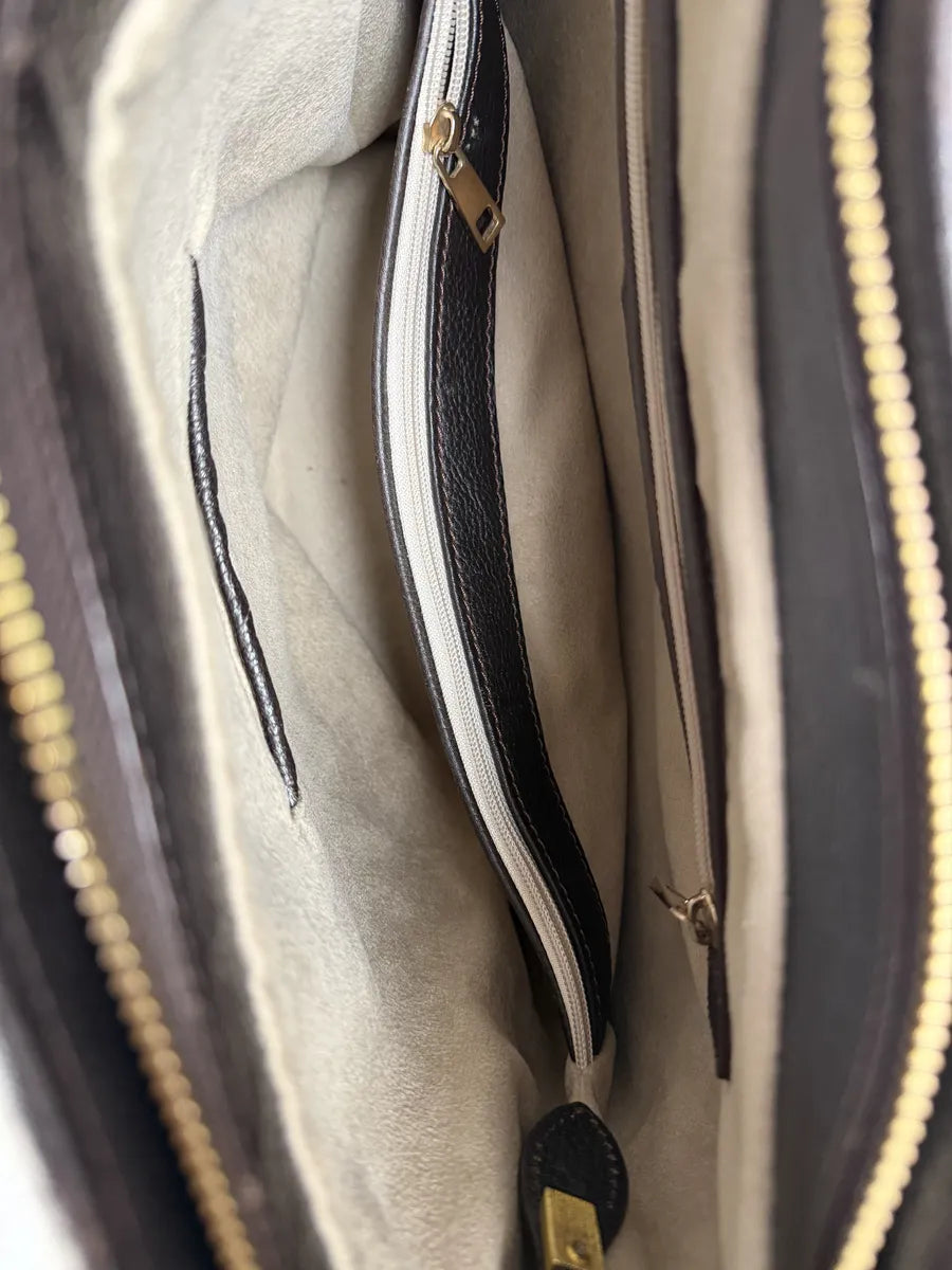 Jil Sander Pony Hair Brown Cow Print Handle Bag gZJuxAl 4