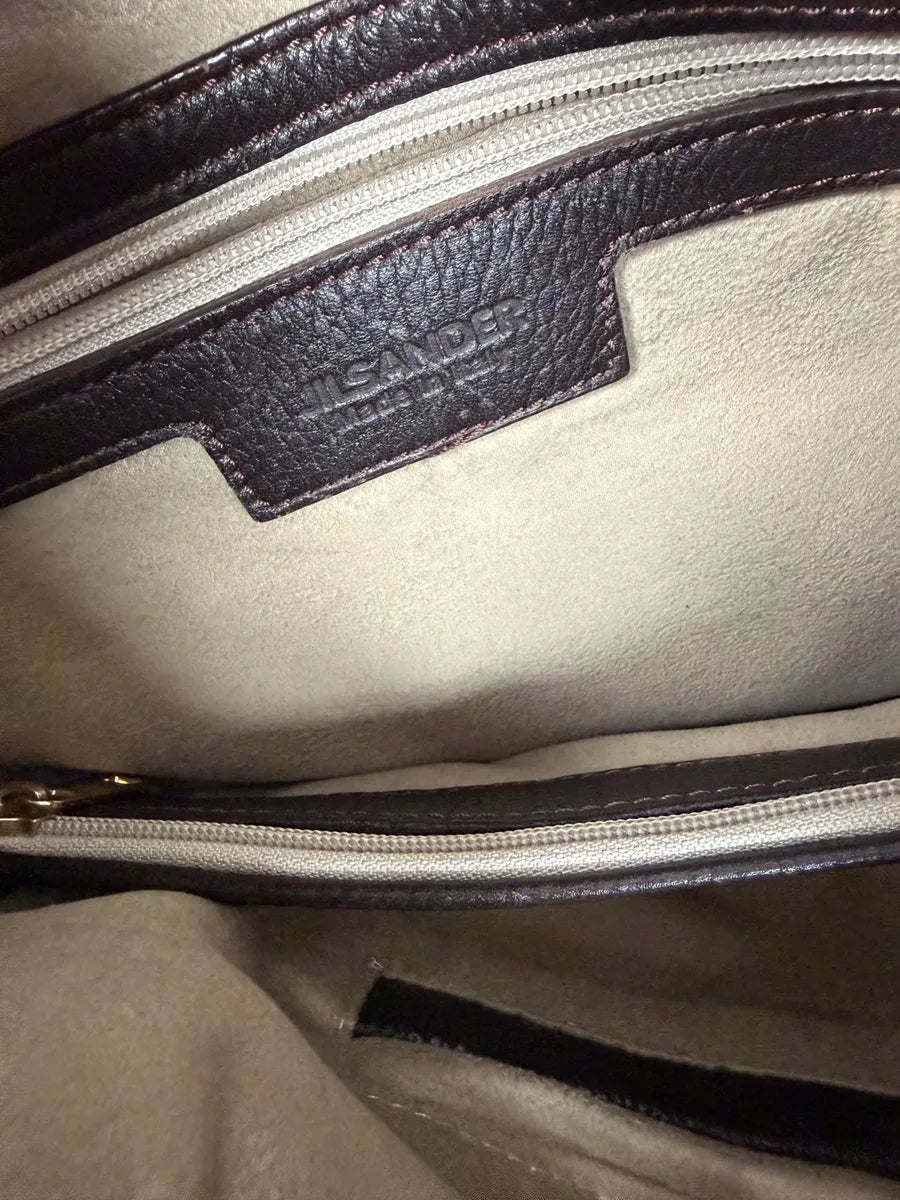 Jil Sander Pony Hair Brown Cow Print Handle Bag gZJuxAl 8