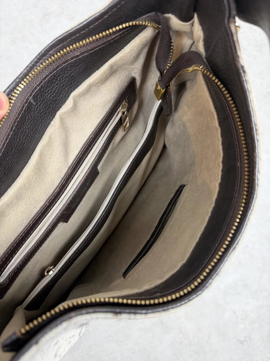 Jil Sander Pony Hair Brown Cow Print Handle Bag gZJuxAl 9