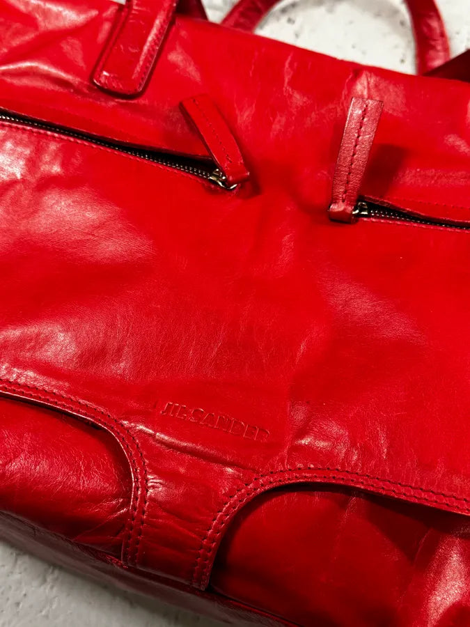 Jil Sander Red Tactical Multi-Pocket Handle Bag yKLHoCa 3