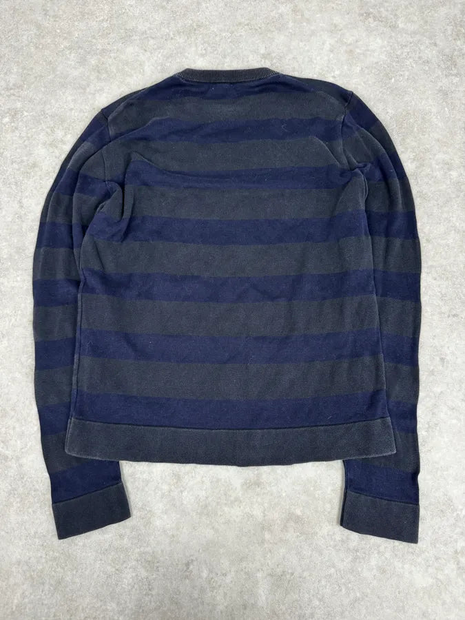 Jil Sander Striped Cotton Knit Blue Sweater dQUtRyk 3