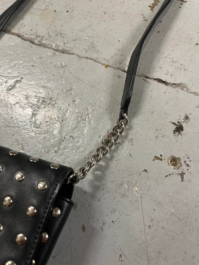 Jil Sander Studded Black Leather Shoulder Bag xAsbEQR 4