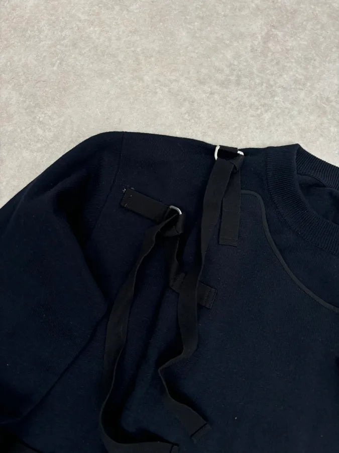 Jil Sander Two Front Bondage Navy Sweater GkxYtCY 6