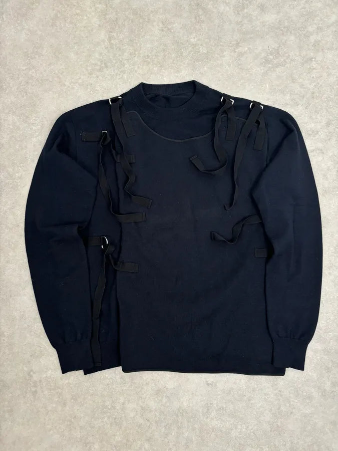 Jil Sander Two Front Bondage Navy Sweater GkxYtCY 2