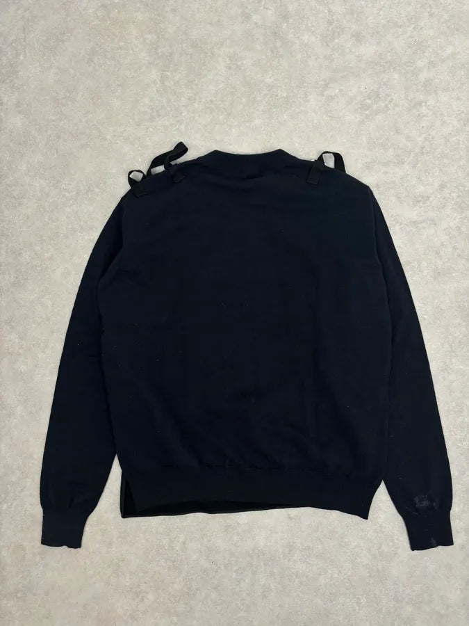Jil Sander Two Front Bondage Navy Sweater GkxYtCY 4
