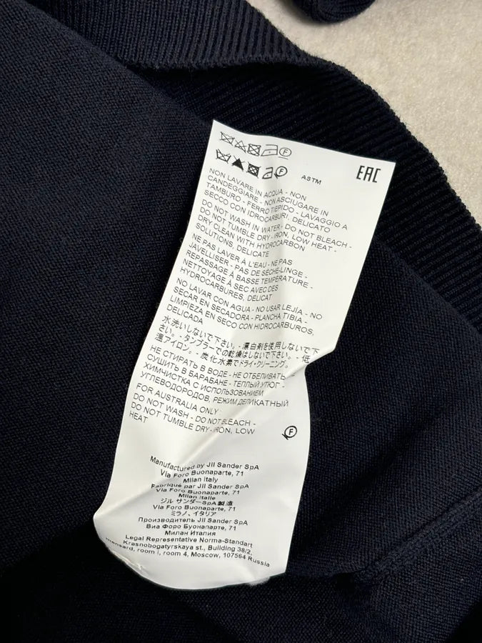 Jil Sander Two Front Bondage Navy Sweater GkxYtCY 9