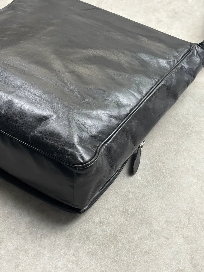 2000s Jil Sander Black Leather Bag zmFQzpe 12