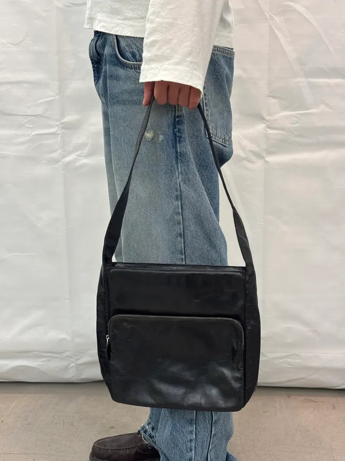 2000s Jil Sander Black Leather Bag zmFQzpe 2