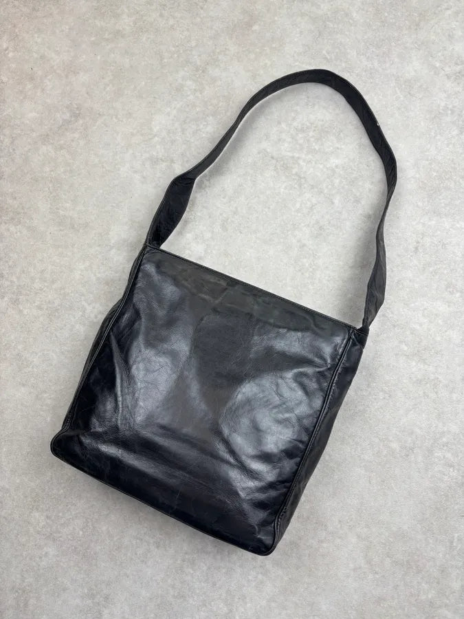 2000s Jil Sander Black Leather Bag zmFQzpe 9