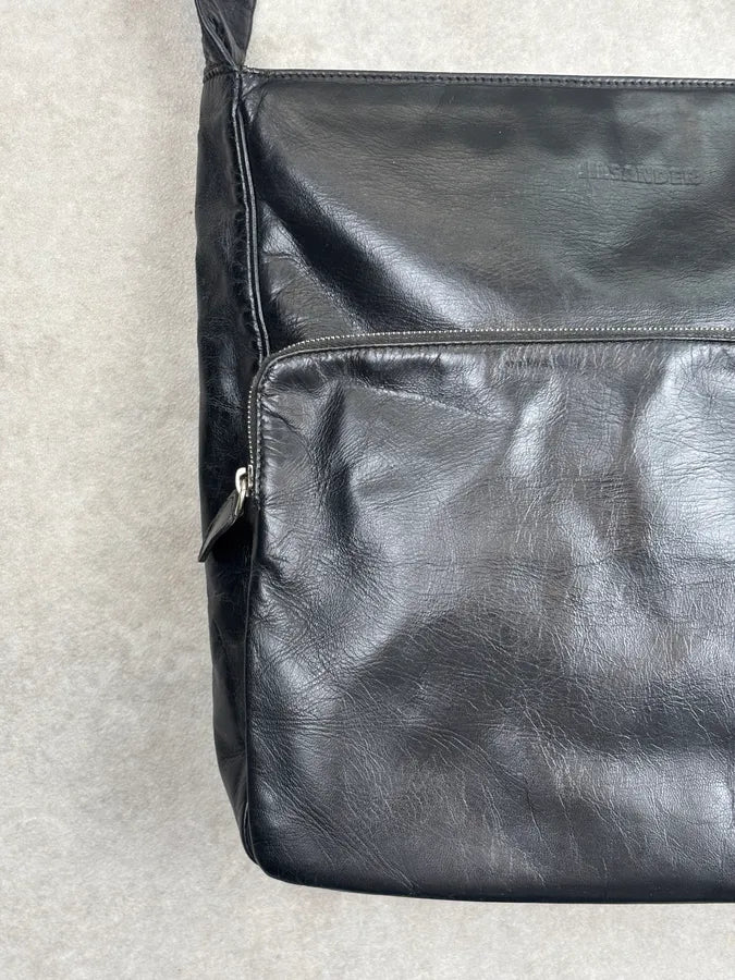 2000s Jil Sander Black Leather Bag zmFQzpe 4