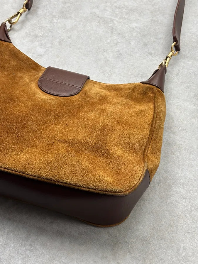 Jil Sander Suede Brown Camel Leather Shoulder Bag QiDeqwv 9