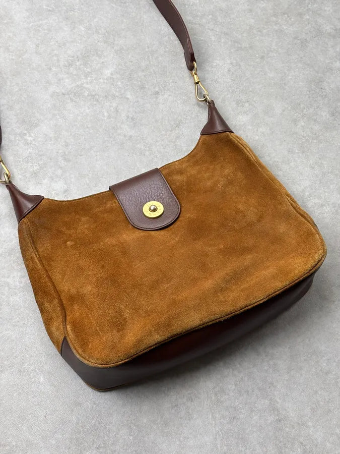 Jil Sander Suede Brown Camel Leather Shoulder Bag QiDeqwv 3