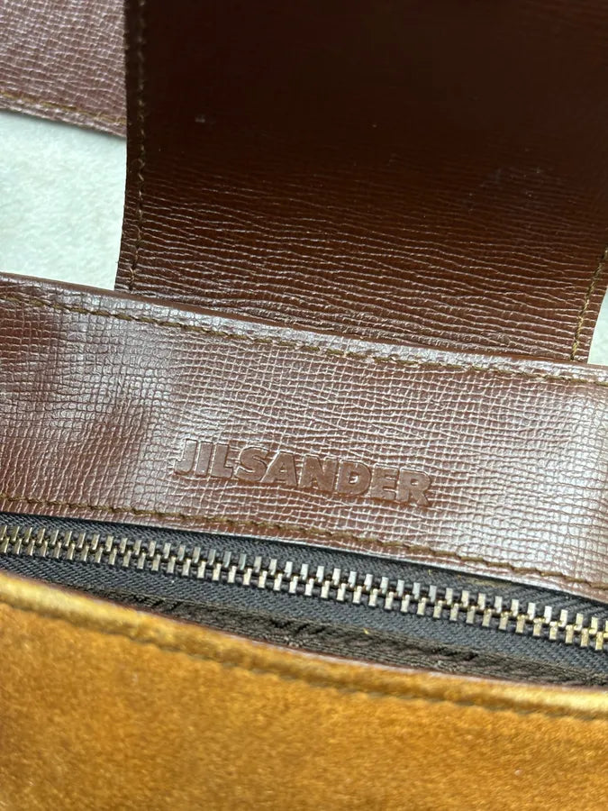 Jil Sander Suede Brown Camel Leather Shoulder Bag QiDeqwv 11