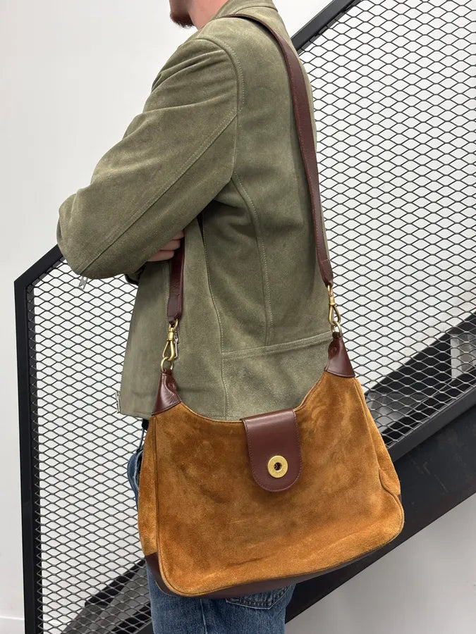 Jil Sander Suede Brown Camel Leather Shoulder Bag QiDeqwv 1
