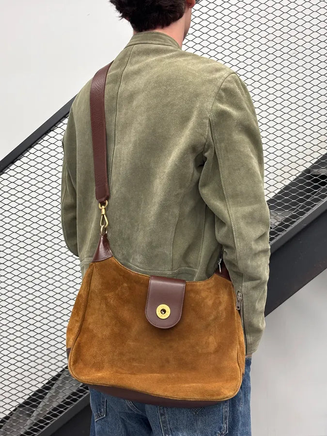 Jil Sander Suede Brown Camel Leather Shoulder Bag QiDeqwv 2