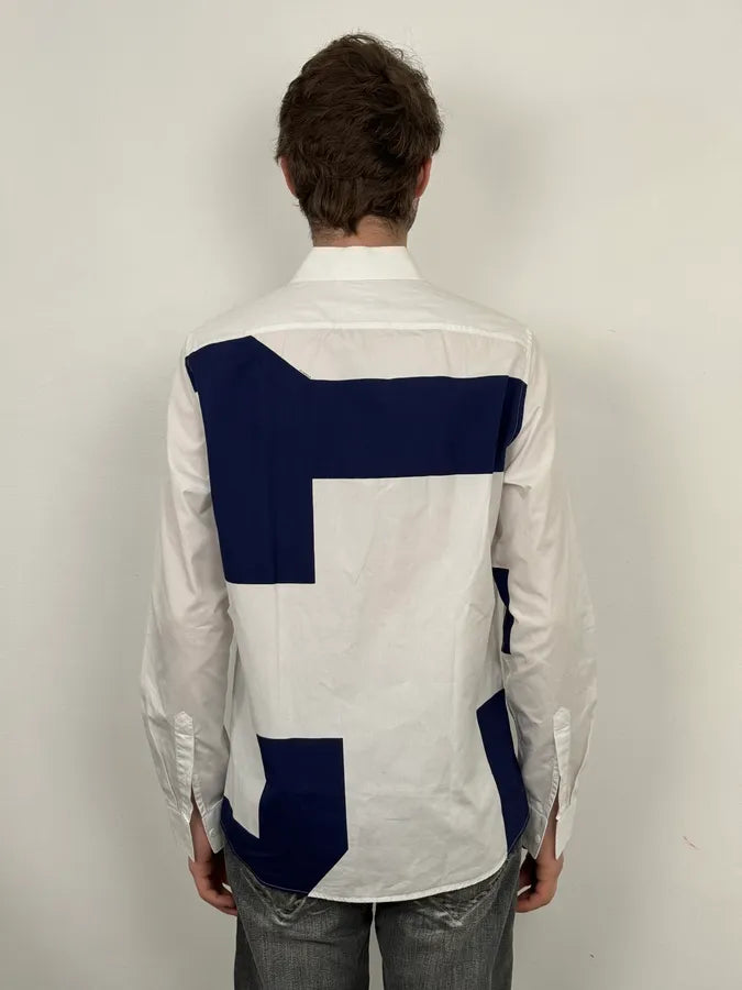 SS2013 Jil Sander White & Blue Modern Shirt hgGAXll 2