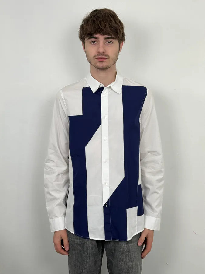 SS2013 Jil Sander White & Blue Modern Shirt hgGAXll 1