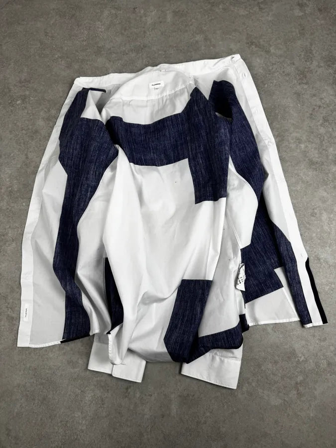 SS2013 Jil Sander White & Blue Modern Shirt hgGAXll 6