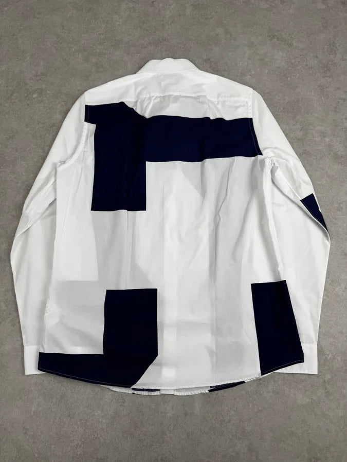 SS2013 Jil Sander White & Blue Modern Shirt hgGAXll 3