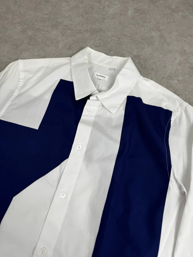 SS2013 Jil Sander White & Blue Modern Shirt hgGAXll 4