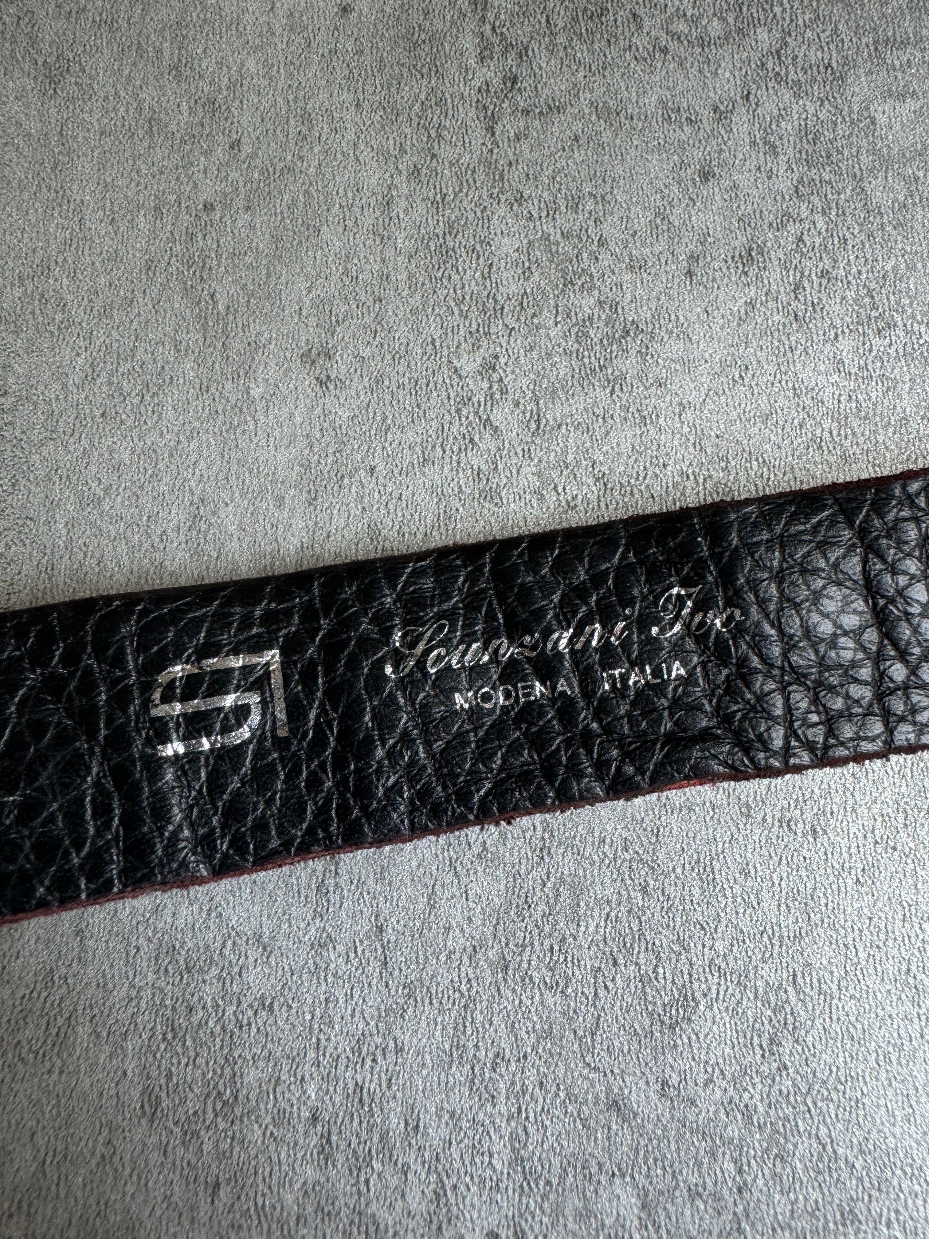 Scunzani Excellence Red Genuine Crocodile Leather Belt  (OS) - 7