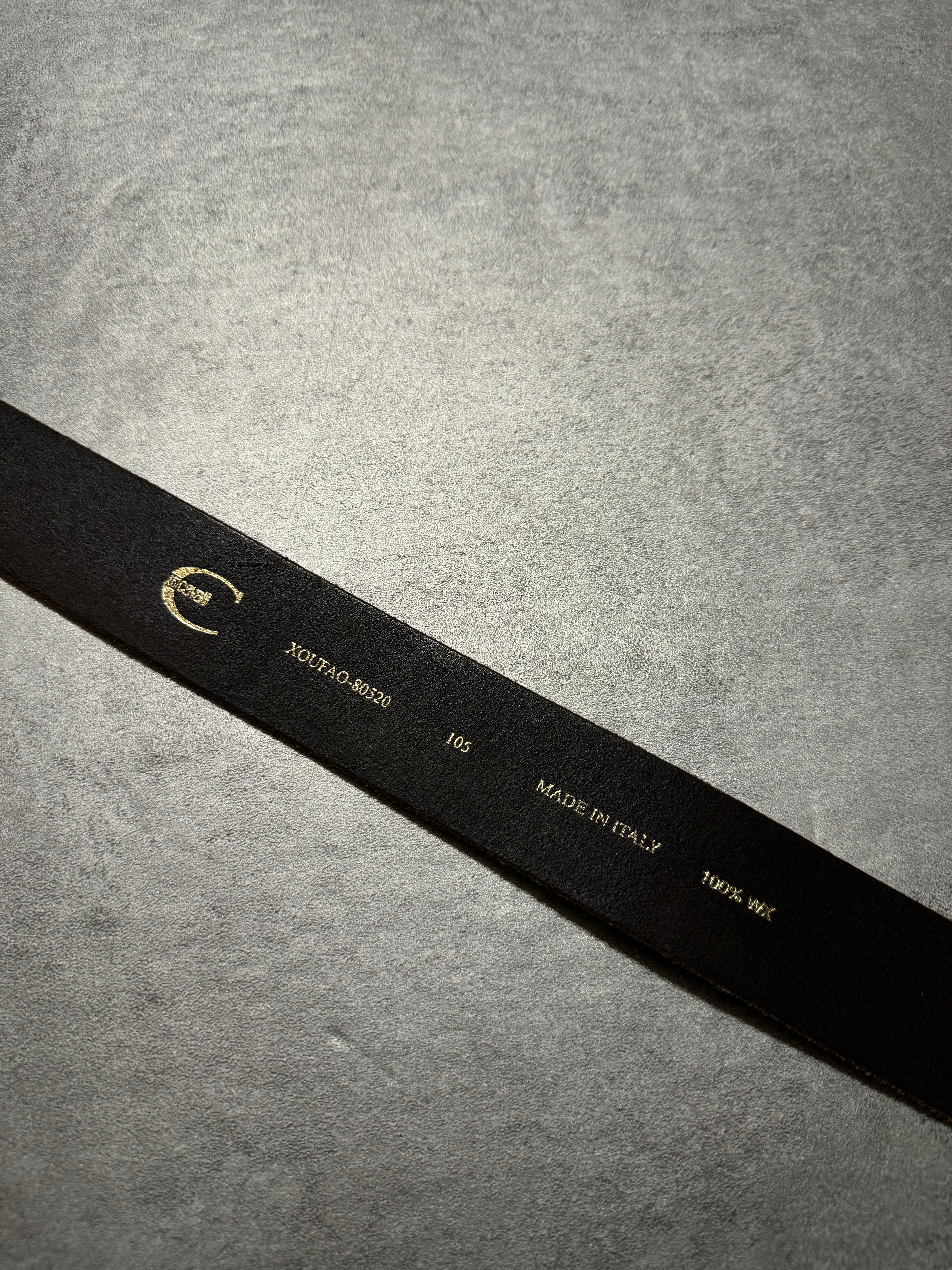 2000s Roberto Cavalli Brown Leather Imperial Propaganda Belt (OS) - 6