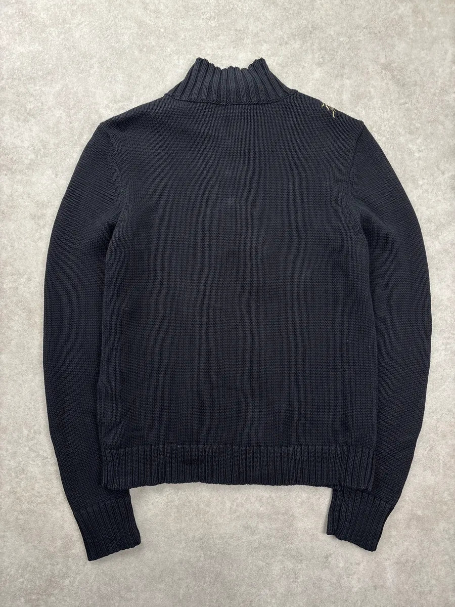 2000s Ralph Lauren Black Dragon Embroidered Sweater jnIqZBEb 3