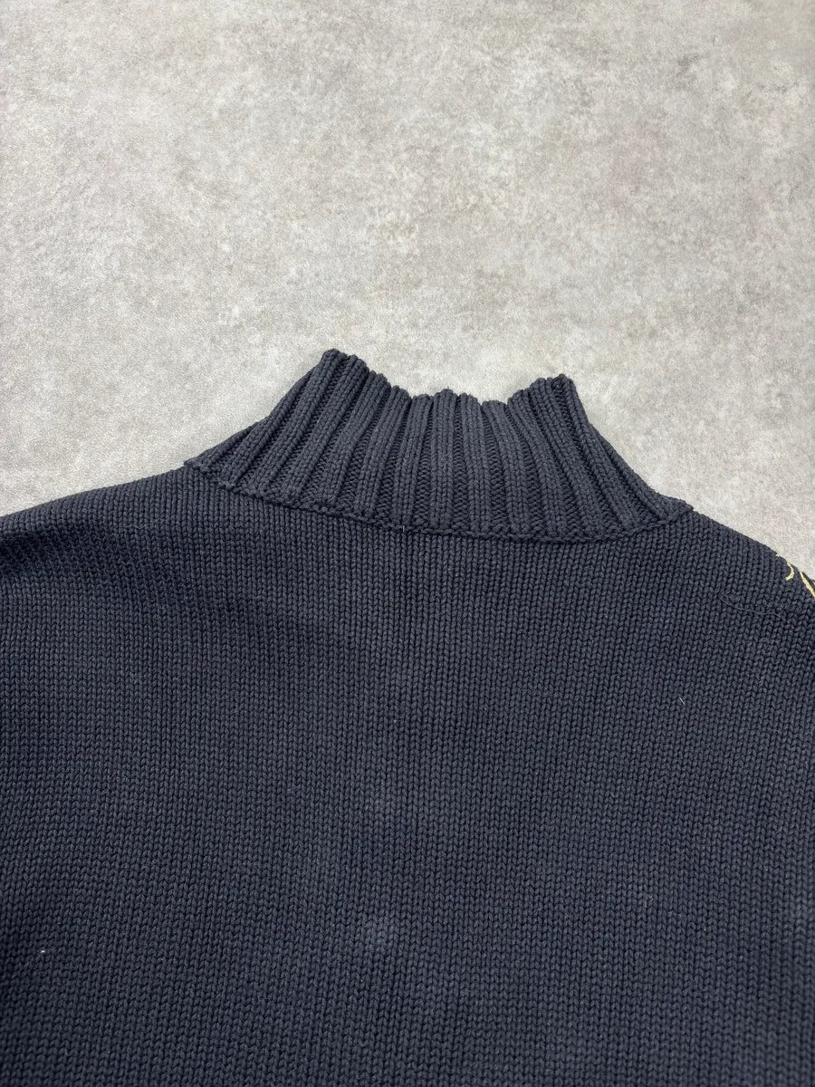 2000s Ralph Lauren Black Dragon Embroidered Sweater jnIqZBEb 7